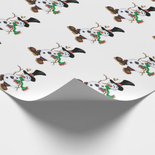 Papel De Presente Boneco de Neve Fofo