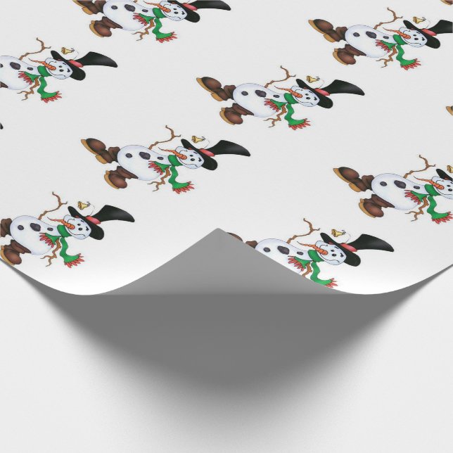 Papel De Presente Boneco de Neve Fofo (Ponta)
