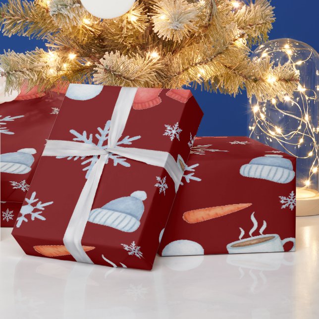 Papel De Presente Boneco de Neve Mágico Congelado (Feriados)