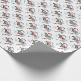 Papel De Presente Boneco de neve no Polo Norte