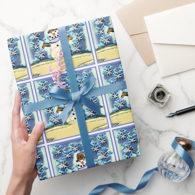 Papel De Presente Boneco de Neve Snowie (Presentear)