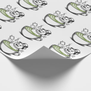 Papel De Presente Boneco de Neve Tomando Banheira no Natal de Macha