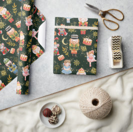 Papel De Presente Bonecos de Balé de Queimaduras Festivas