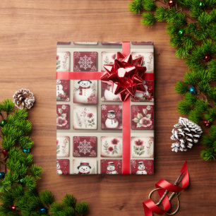 Papel De Presente Bonecos de Neve Alegres