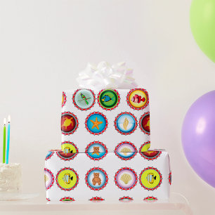 Papel De Presente Bonés de garrafas tropicais