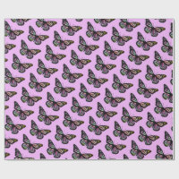 Bonita Cama de Borboletas Púrpura