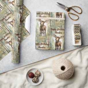 Papel De Presente Bonito Bebê Mose Personalizado Aniversário