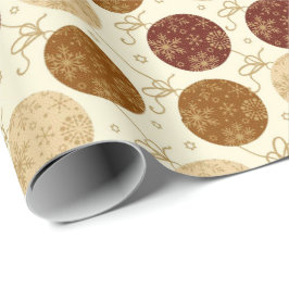 Papel De Presente Bonito Bela Bolas de Natal Pastel.