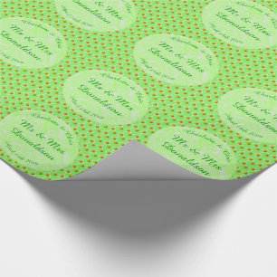 Papel De Presente Bonito Casamento de primavera Maçã florescer e Maç