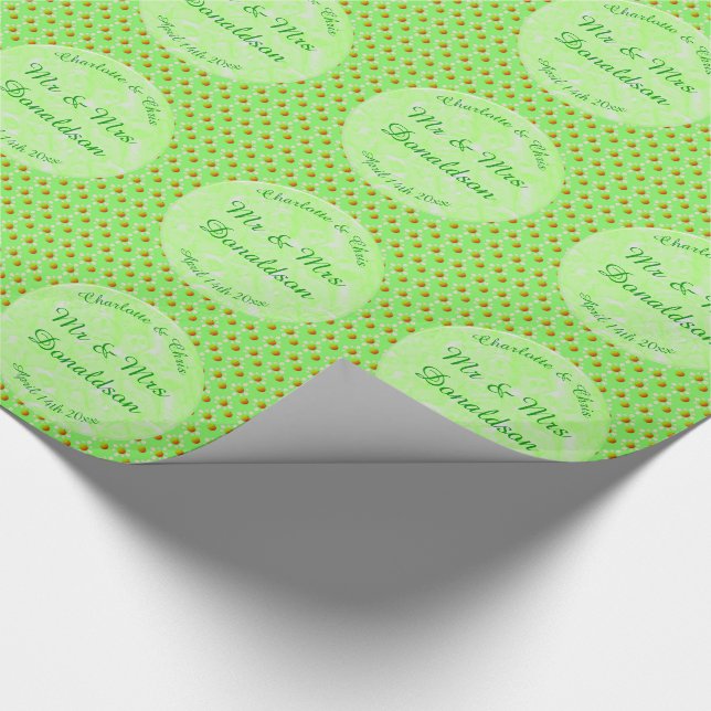 Papel De Presente Bonito Casamento de primavera Maçã florescer e Maç (Ponta)