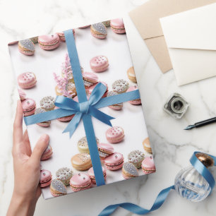 Papel De Presente Bonito Macaron com Aniversário de Ouros