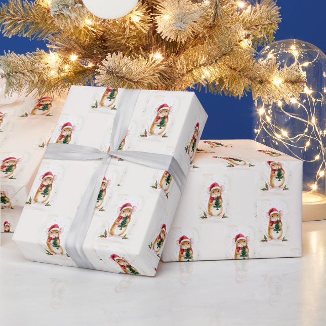 Papel De Presente Bonito Natal Coelho Coelho Feriado de Luxo Present (Feriados)