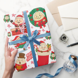 Papel De Presente Bonito Natal Humpty