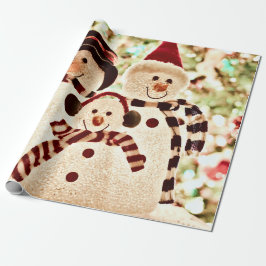 Papel De Presente Bonito Natal Snowman