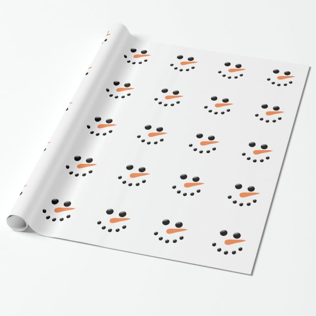 Papel De Presente Bonito Natal Snowman Face Natal Natal Natal Natal  (Desenrolado)