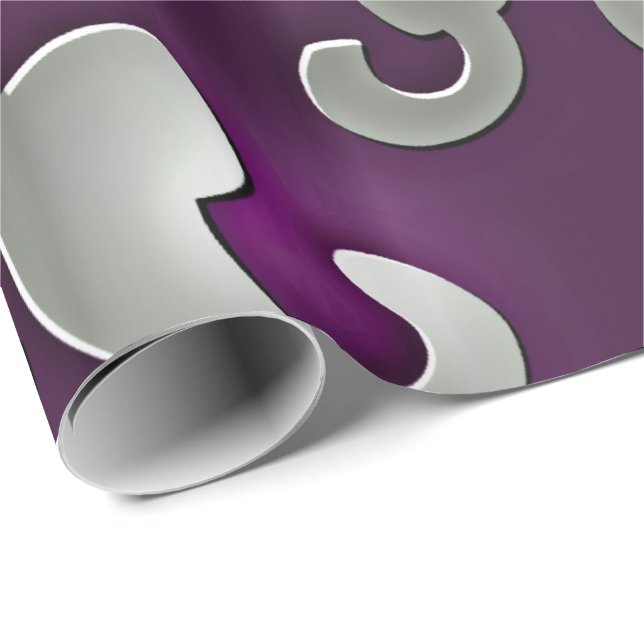 Papel De Presente Bonito no roxo (Ponta do rolo)
