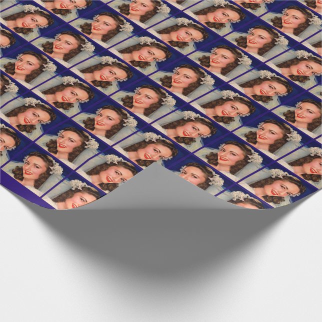 Papel De Presente bonito noiva dos anos 40 (Ponta)