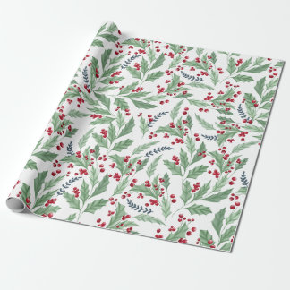 Papel De Presente Bonito padrão de cor da água dos bagos frios flora