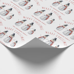 Papel De Presente Bonito Papai Noel Rústico Aquarela Natal Alegre Ho