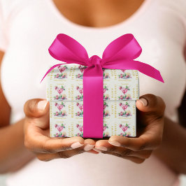 Papel De Presente Bonito personalizado em Bacia de Aniversário Feliz