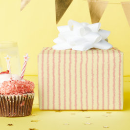 Papel De Presente Bonito Pink Stripes - Padrão Amarelo