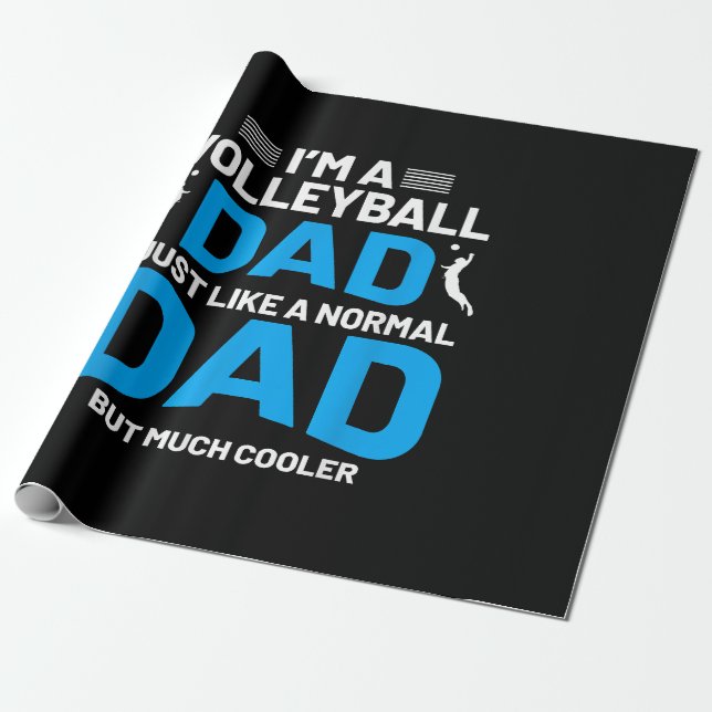 Papel De Presente Bonito Presente De Voleibol Engraçado Para Pais E  (Desenrolado)