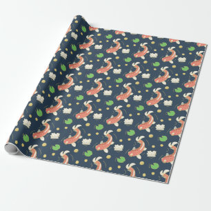 Papel De Presente Bonito Red Koi