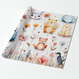 Papel De Presente Bonitos animais Papel de enrolar