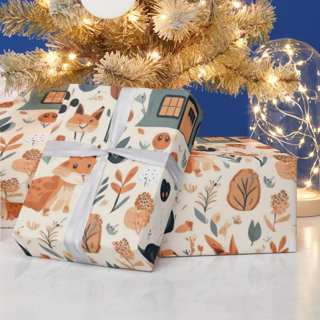 Papel De Presente Bonitos animais Papel de enrolar (Feriados)