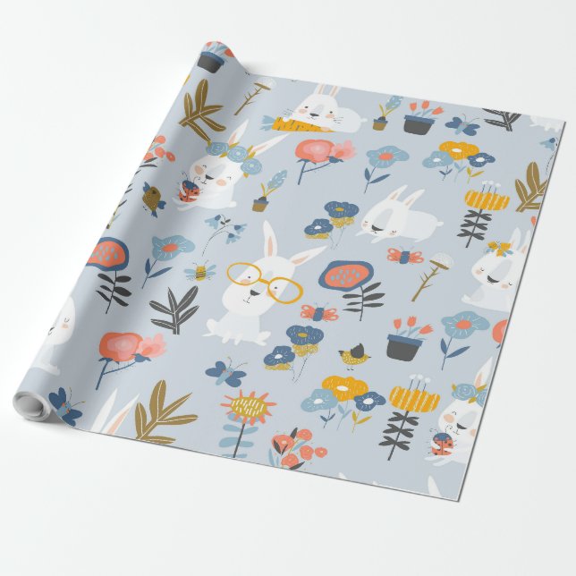 Papel De Presente Bonitos e flores (Desenrolado)