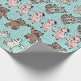 Papel De Presente Bons Animais Só Têm Que Dançar