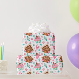 Papel De Presente Bons e Modernos, Rosa Azul, Cor da Água, Ameaças d