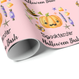 Papel De Presente Boo Bonito Pumpkin Spooktacular Halloween Bash Ros