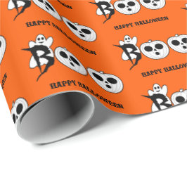 Papel De Presente BOO! Halloween Ghost Wraping Paper