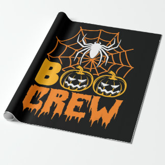 Papel De Presente Boo Pumpkin Halloween Spider Festa de Halloween