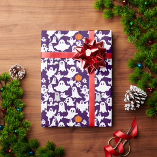 Papel De Presente Boos e um Pumpkin. BP01A.B.Drople BG