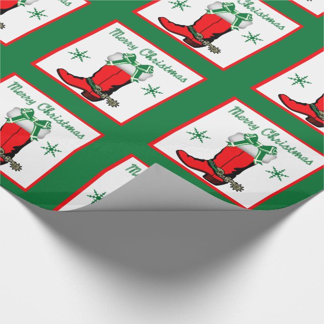 Papel De Presente Boot do Cowboy do Natal Ocidental (Ponta)