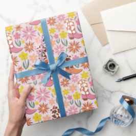 Papel De Presente Boots da Vaquinha Rosa