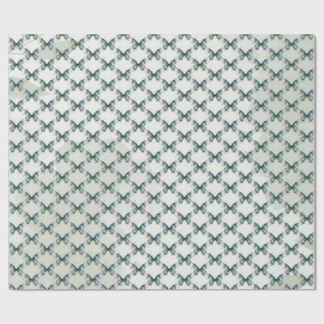 Papel De Presente Borboleta (Aberto)