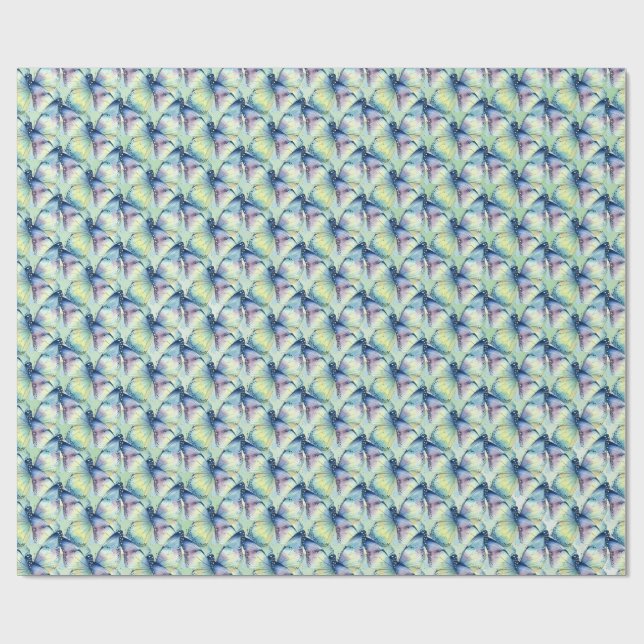 Papel De Presente Borboleta (Aberto)