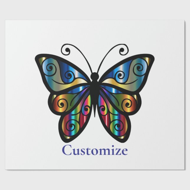 Papel De Presente Borboleta Colorida Thunder_Cove (Aberto)