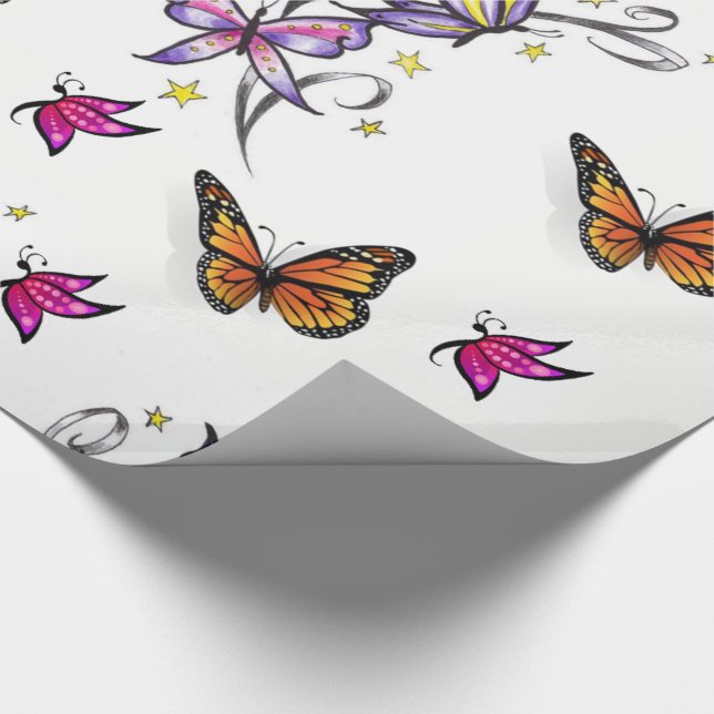Papel De Presente Borboleta de papel embrulhado (Ponta)