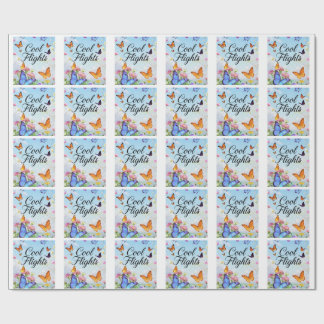 Papel De Presente Borboleta de Voos Legais