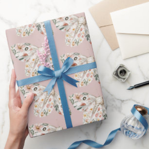 Papel De Presente Borboleta Floral Boho Wildflower