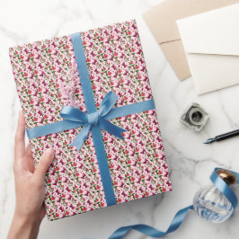 Papel De Presente Borboleta Floral Midnight Bloom