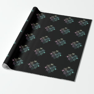 Papel De Presente Borboleta Gótica de Moa Gótico Pastel Wicca Cres