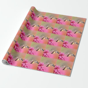 Papel De Presente Borboleta Hawk-moth Hummingbird em voo