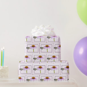 Papel De Presente Borboleta na Flor Cone