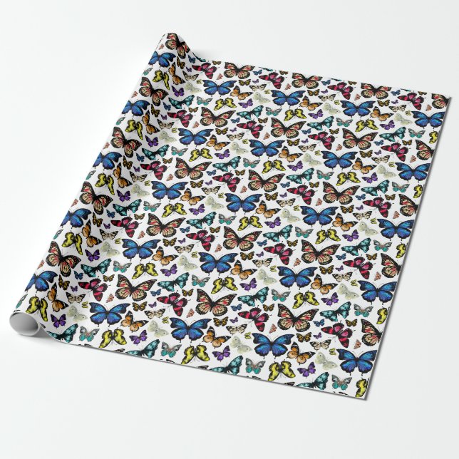 Papel De Presente Borboletas (Desenrolado)