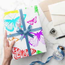 Borboletas Coloridas Arco-Íris Voando